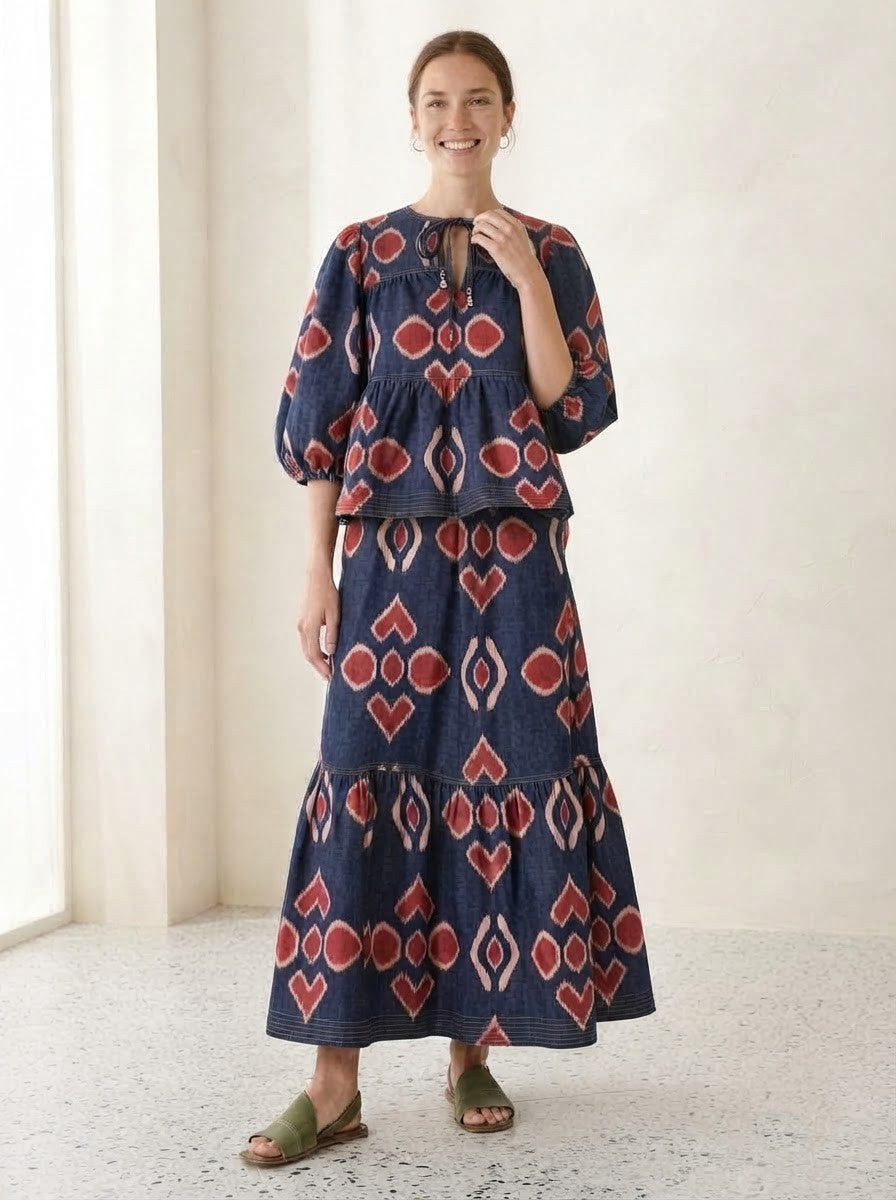 Geometric Print Premium Cotton Co-ord Set