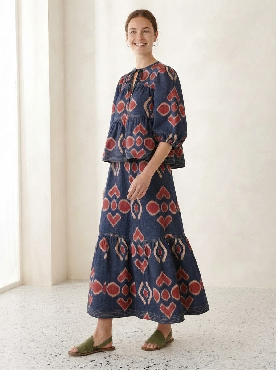 Geometric Print Premium Cotton Co-ord Set