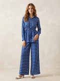 Royal Blue Geometric Printed Co-Ord Set