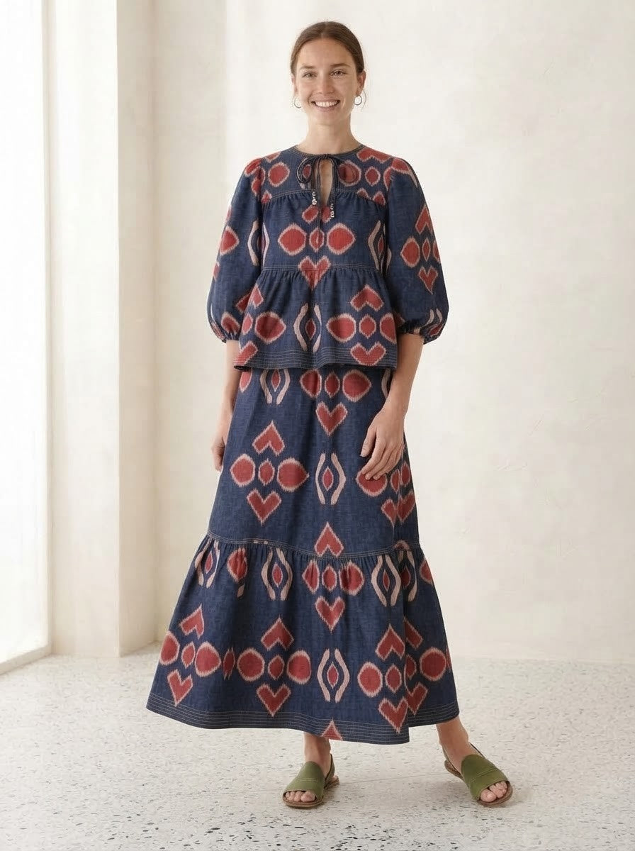 Geometric Print Premium Cotton Co-ord Set